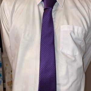 Michael Kors Royal Purple Kid's Patterned Tie